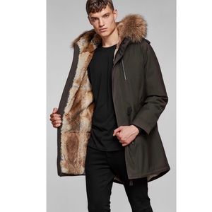 MENS**** MACKAGE MORITZ flannel fur lined jacket